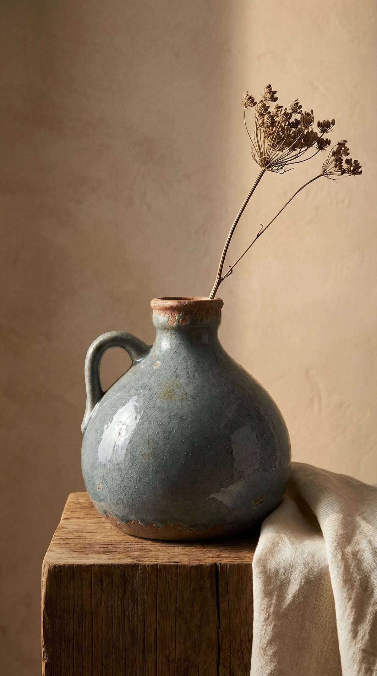 Delphi Vases Delphi Vase – Rustic Vintage-Style Decor with Cracked Pattern Finish ...