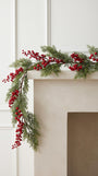 Red Berry Cypress Garland 60"