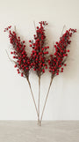 Red Berry Stem 34" - Bundle of 3