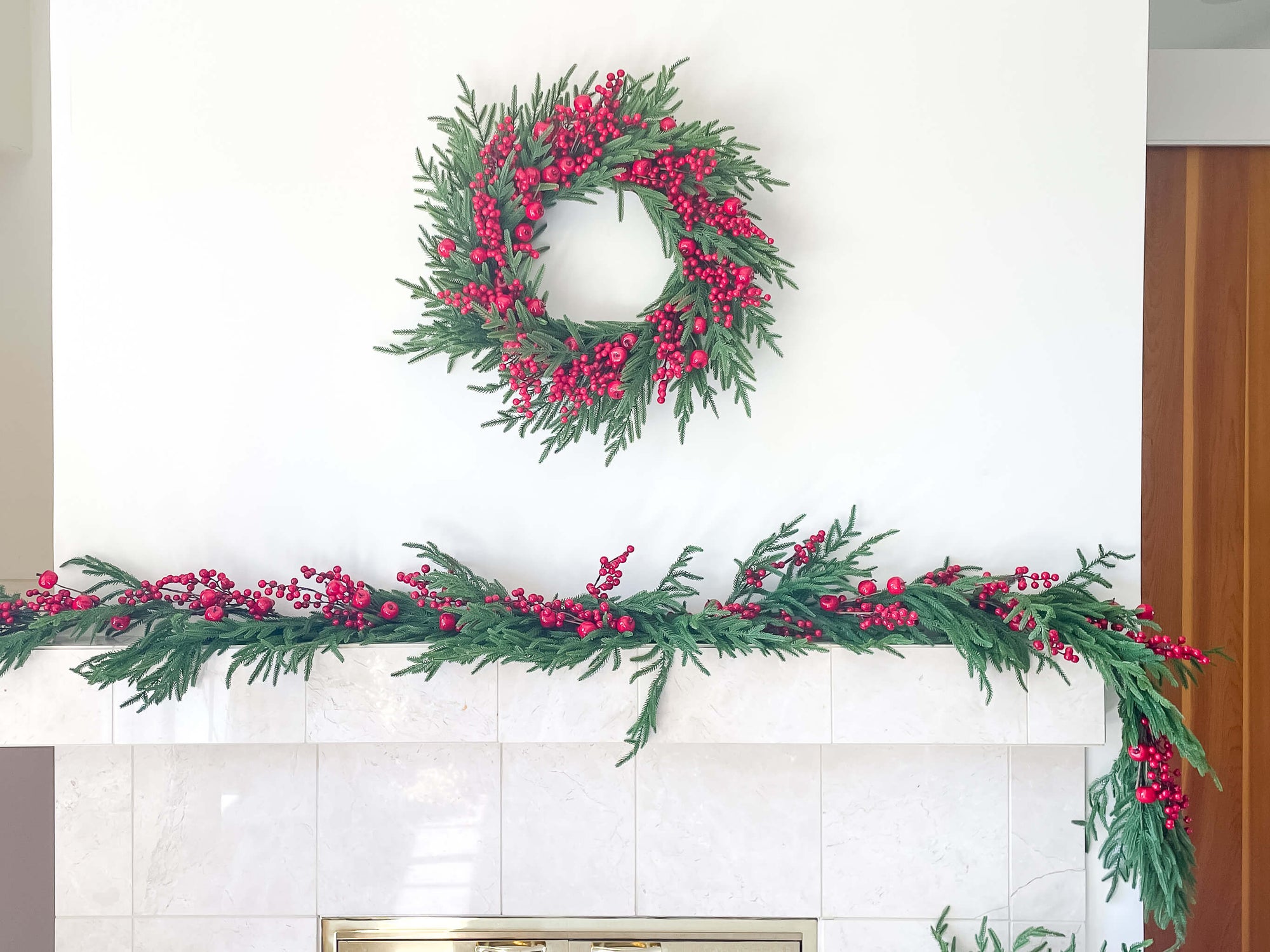 Red Apple &amp; Berry Norfolk Garland 60&quot;