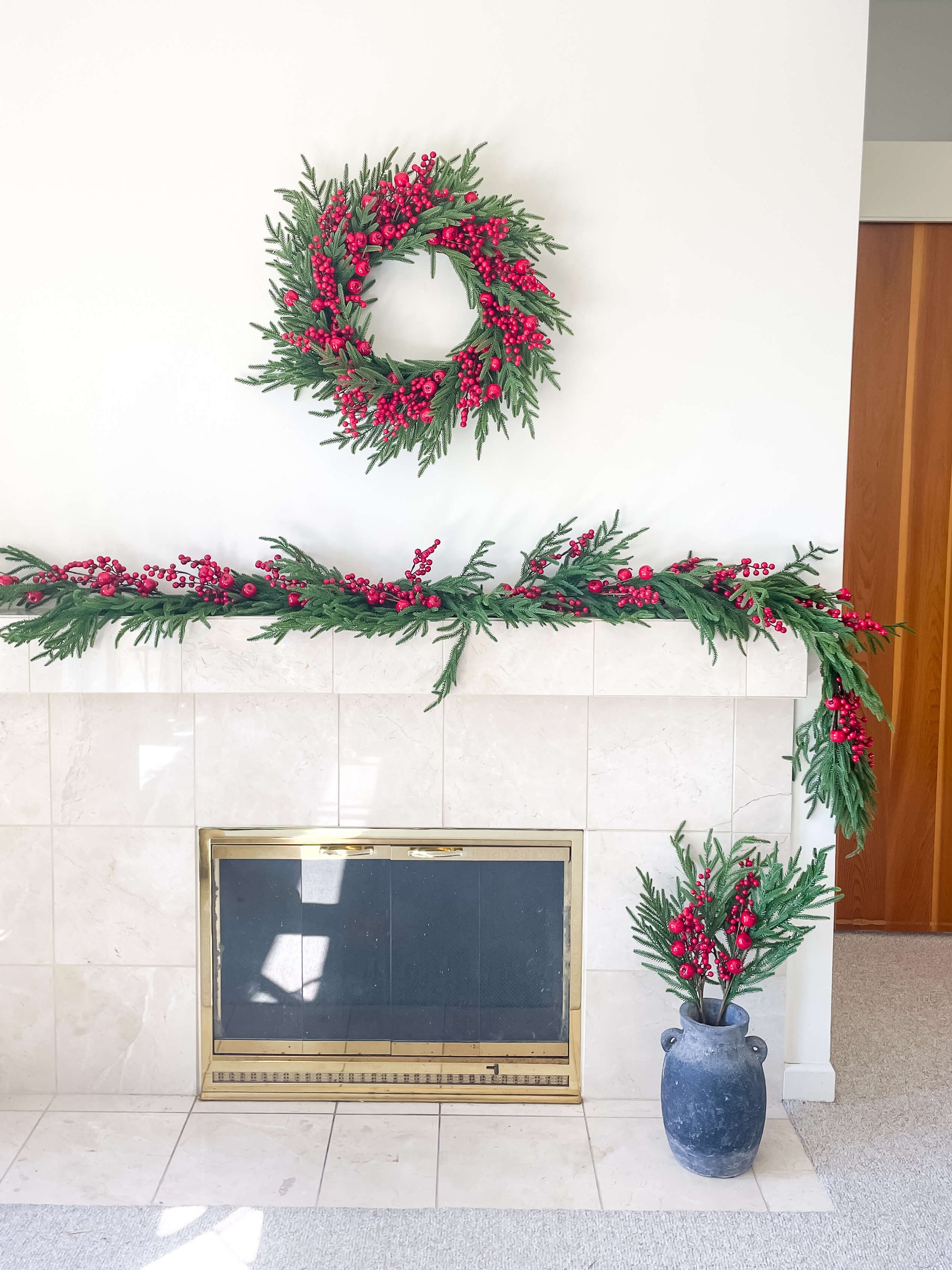 Red Apple &amp; Berry Norfolk Garland 60&quot;